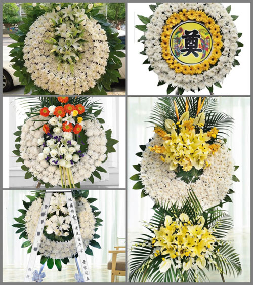 河南南阳新野县溧河铺镇王坡村花圈速递